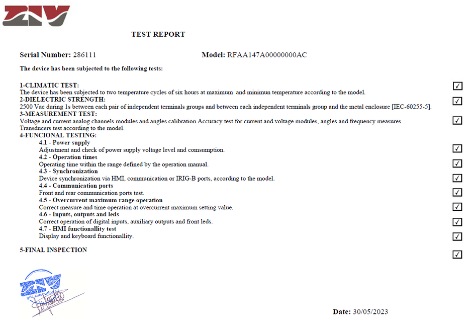 A screenshot of a test report

Description automatically generated